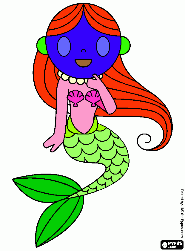  la sirena alienijena para colorear