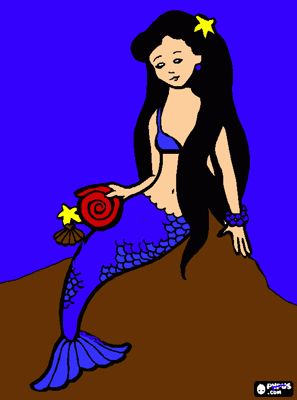 la virgen del mar para colorear