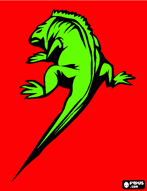 Lagarto de Pablo para colorear