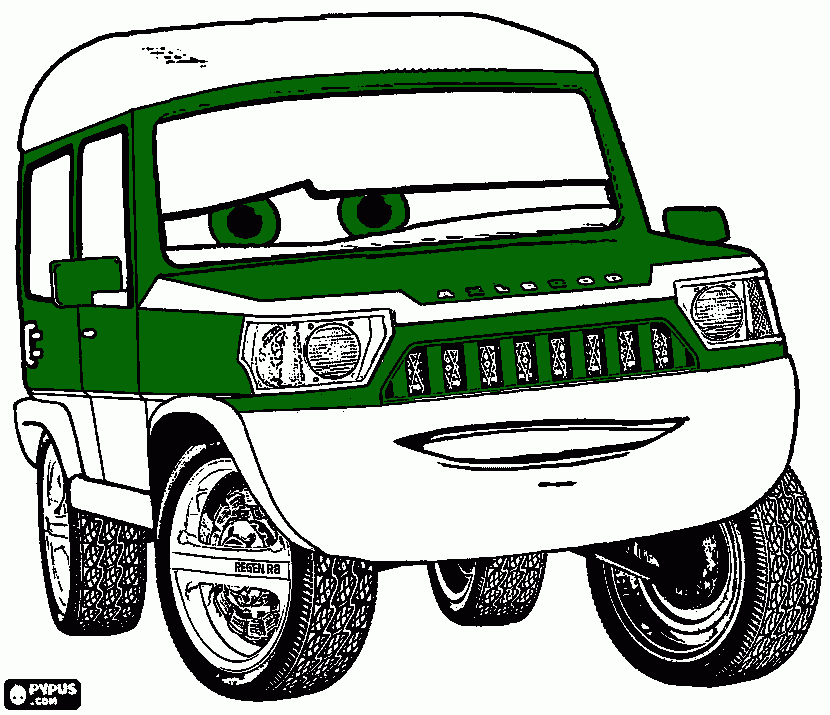 land rover para colorear