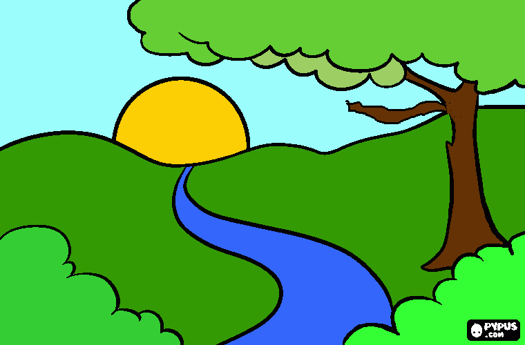 Landscape para colorear