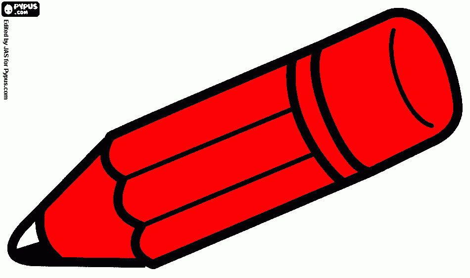 lapiz rojo para colorear