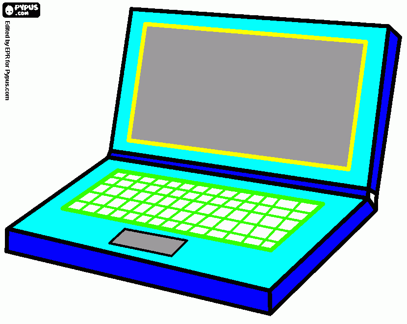 laptop para colorear