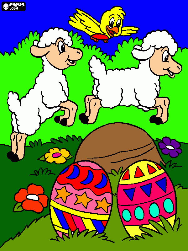 las 2 borregas para colorear