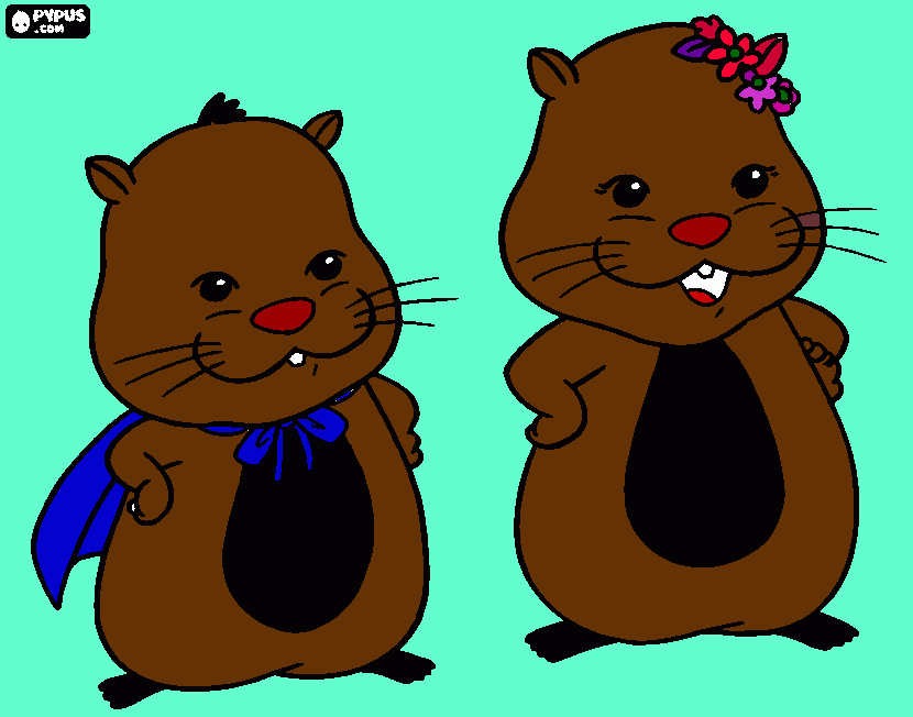 las ardillitas para colorear