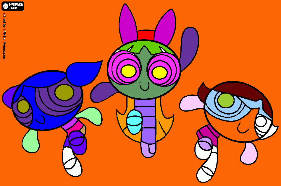 las chicas super mascaradas para colorear