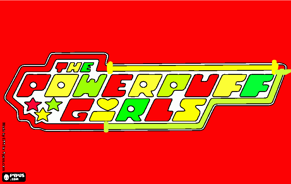 las chicas superpoderoes para colorear
