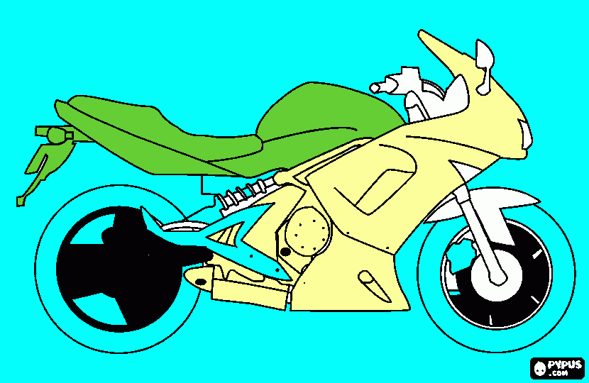 las moto de hubert para colorear