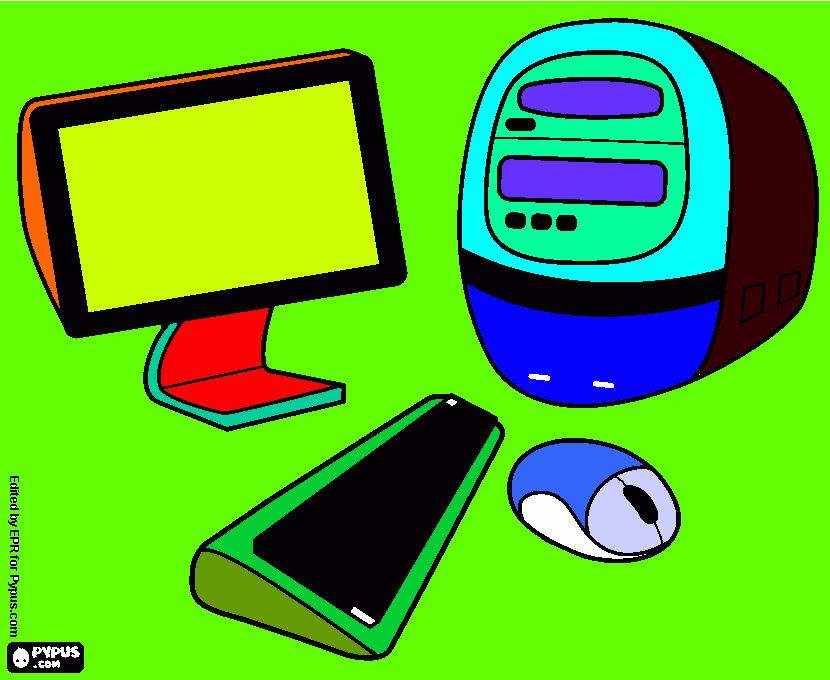 LAS PARTES DEL COMPUTADOR para colorear