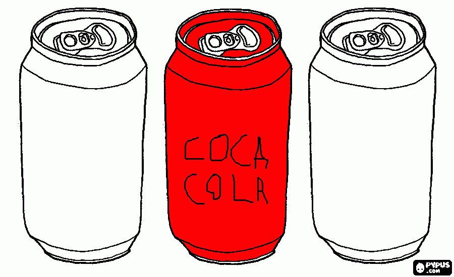latas de refres para colorear, latas de refres para imprimir