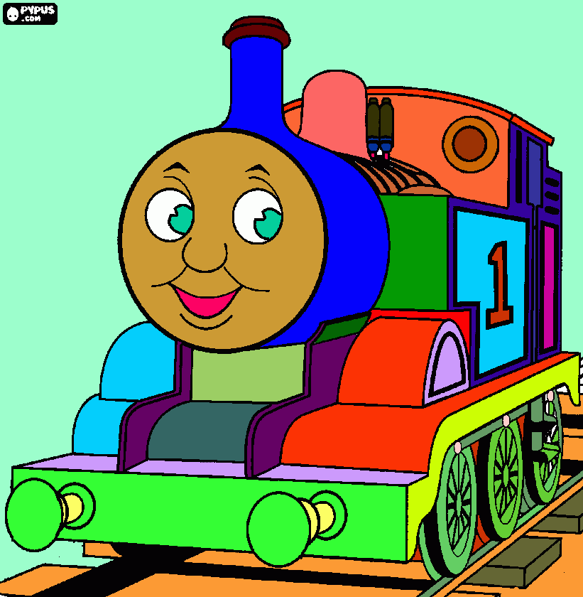 leandro tren para colorear
