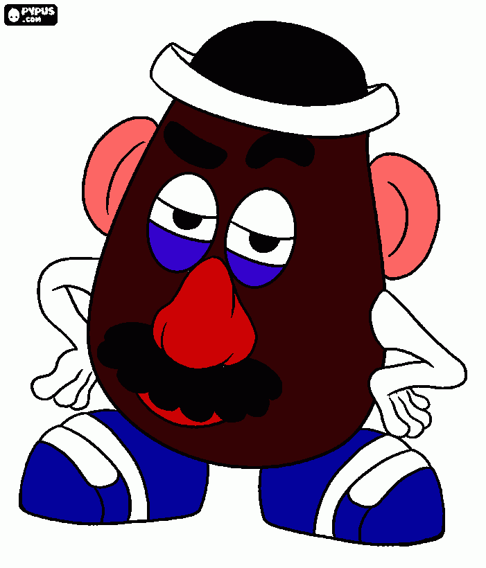 leito cara de papa wachiturro para colorear