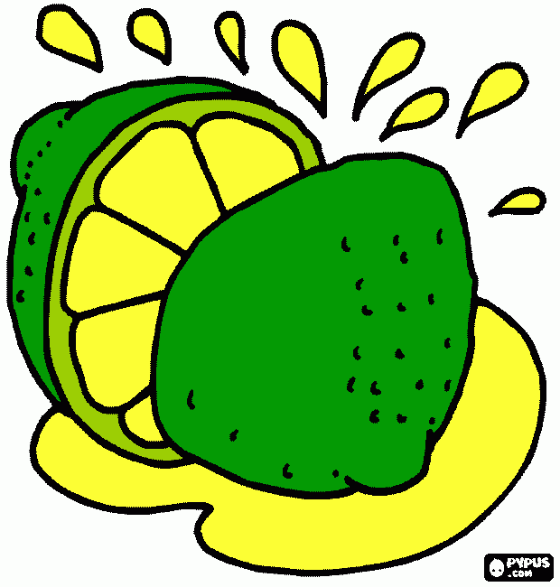 lemon para colorear