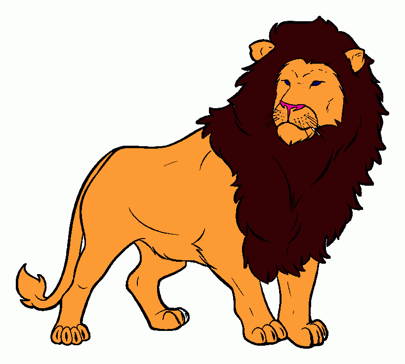 leon cazador para colorear