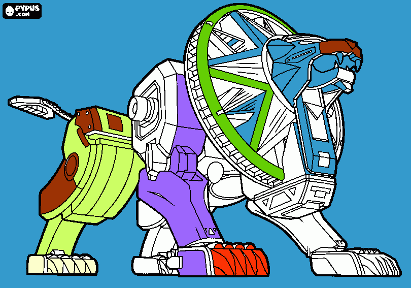LEON DE COLORES para colorear