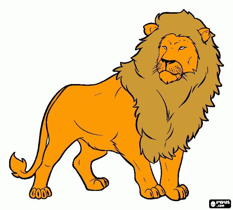 leon lindo para colorear