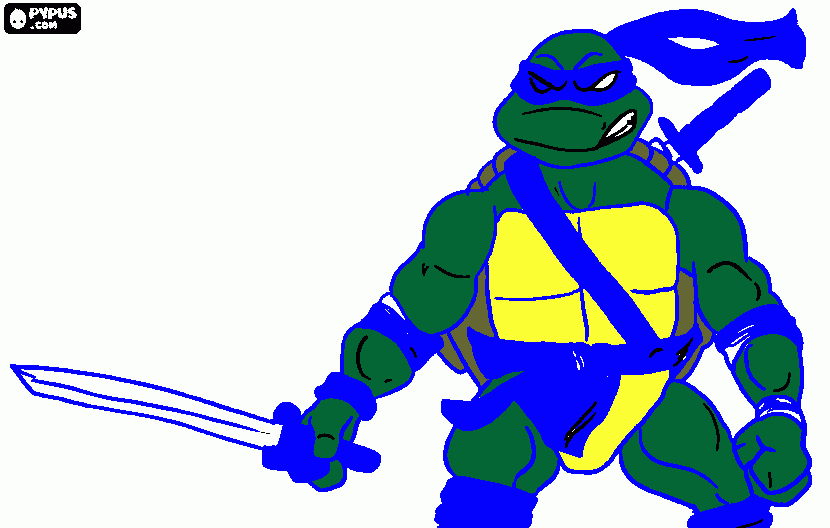 Leonardo entra en accion para colorear