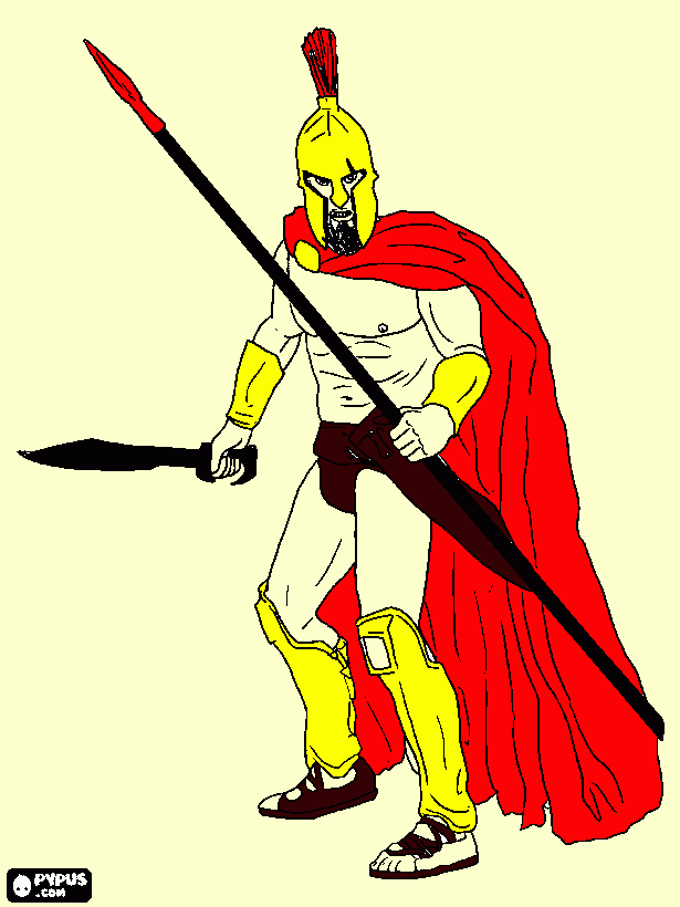 leonidas  para colorear