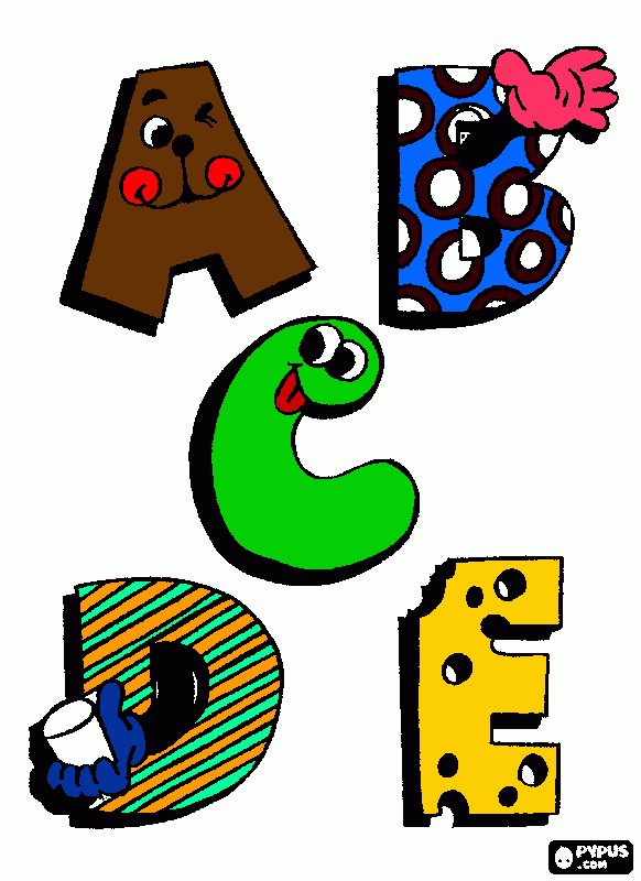 letra d colores para colorear