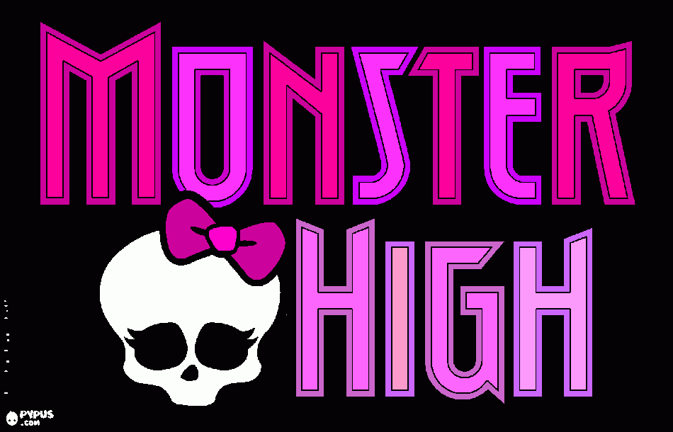 letras de monster high para colorear