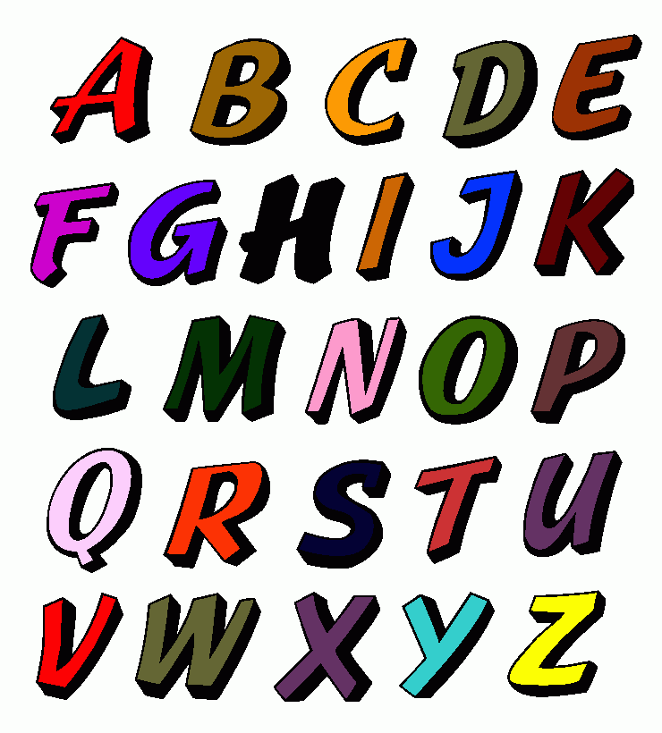 letras del abecedario en mayusculas para colorear