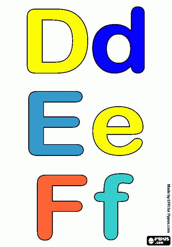 letras del abecedario mayúsculas y minúsculas coloreadas para colorear