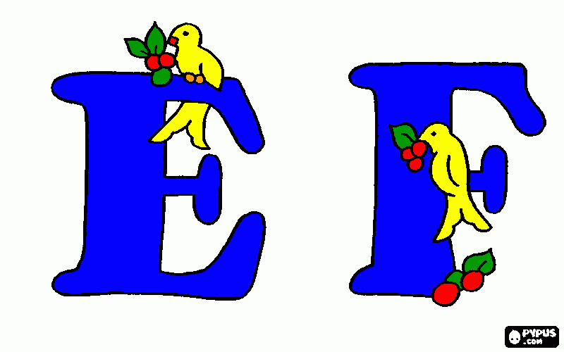 letras f e para colorear