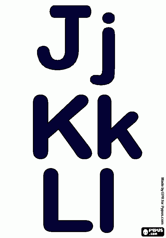 letras jkl para colorear