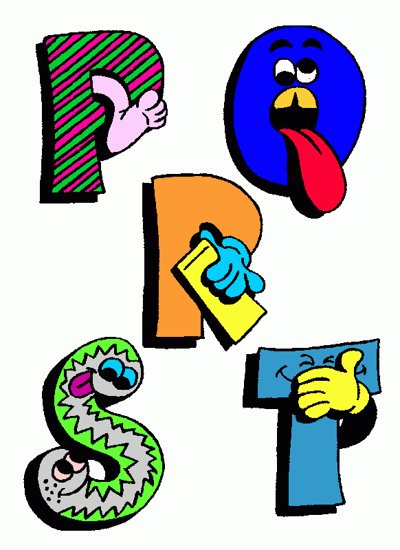letras locas para colorear