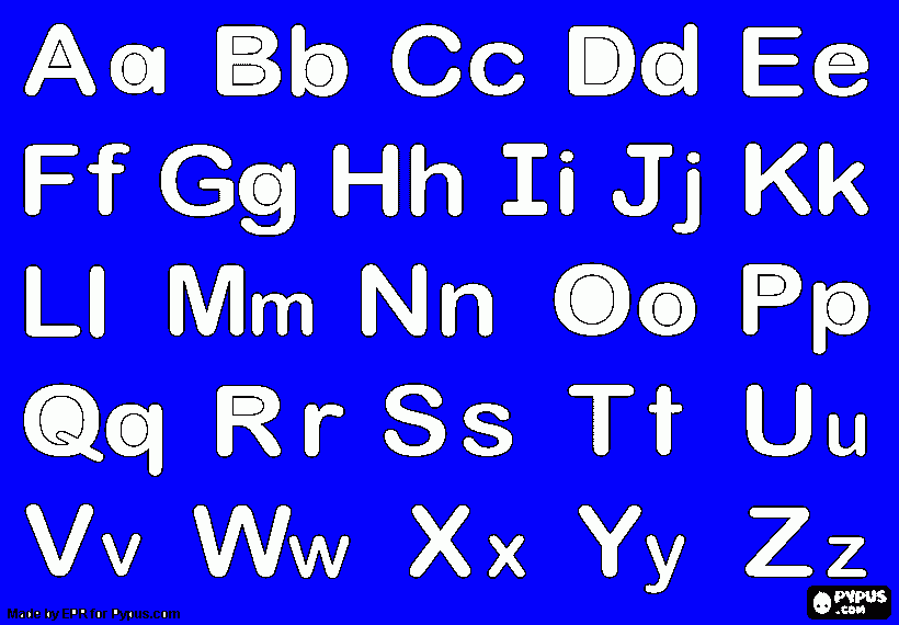 letras mayúsculas y minúsculas para colorear