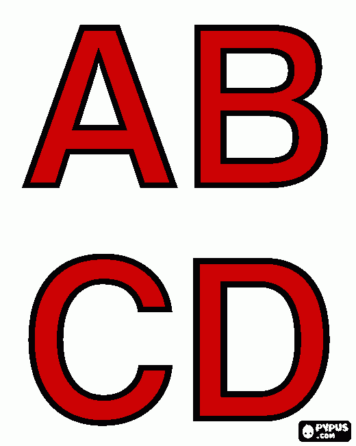letras pintadas para colorear