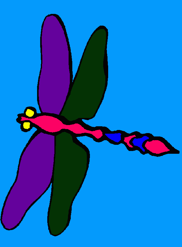 LIBELULA BONITA DE LA VIDA para colorear