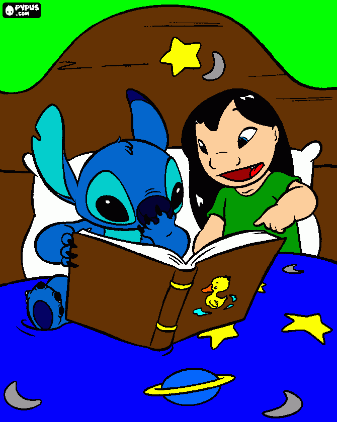 lilo con estich para colorear