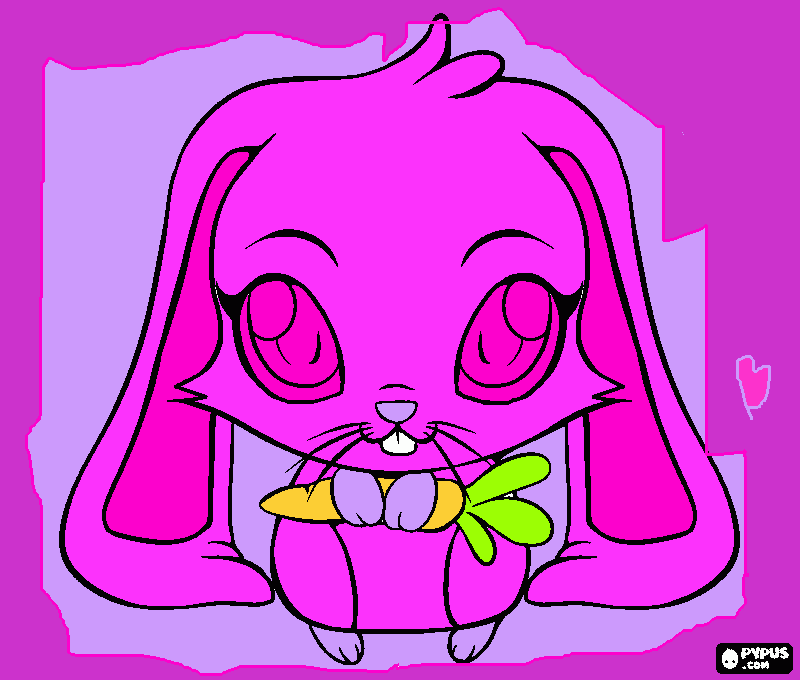 linda conejita para colorear