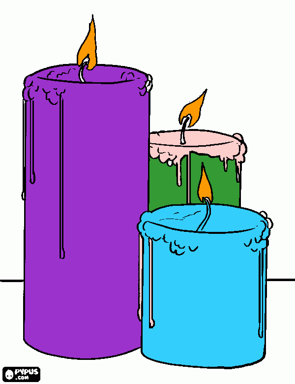 linda  vela para colorear
