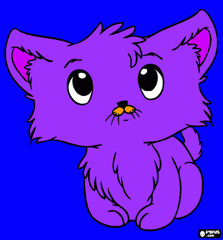 lindo lindo gatito para colorear