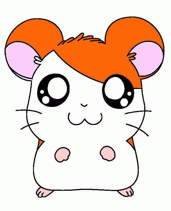 lindo lindo hamtaro para colorear