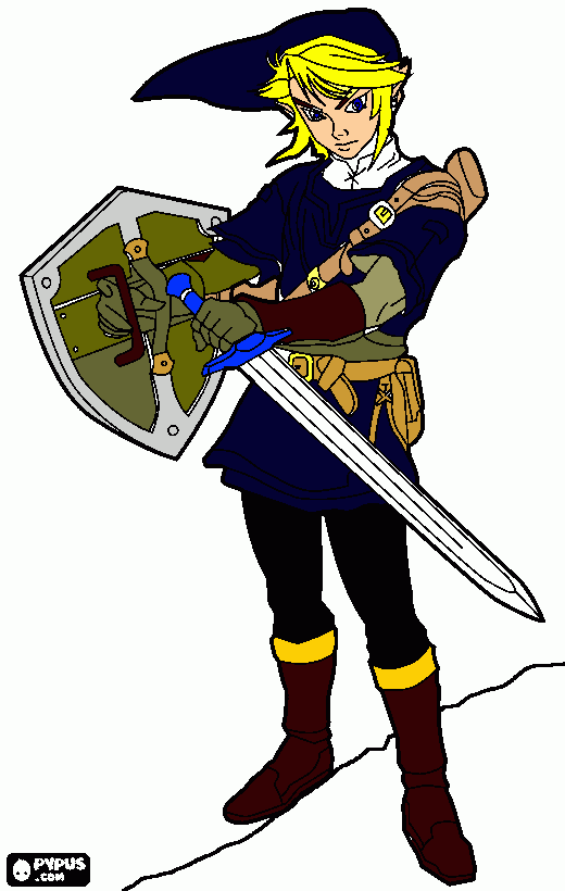 link zelda para colorear