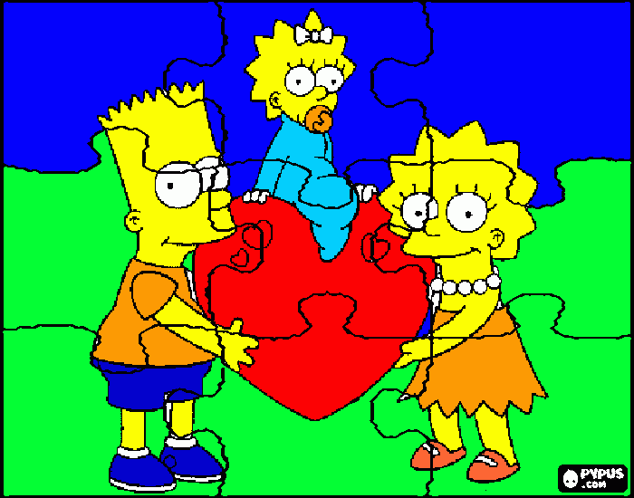 lisa magi bart para colorear