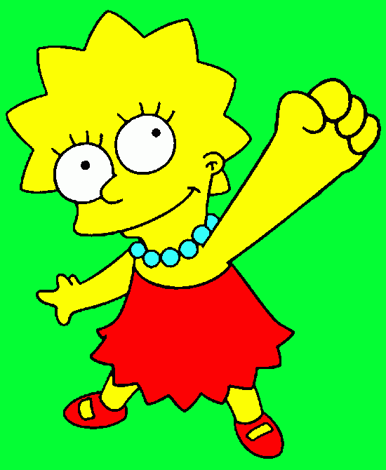 lisa simsom para colorear