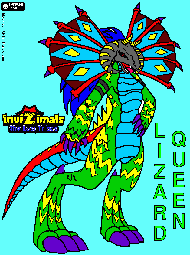 LIZARD QUEEN para colorear