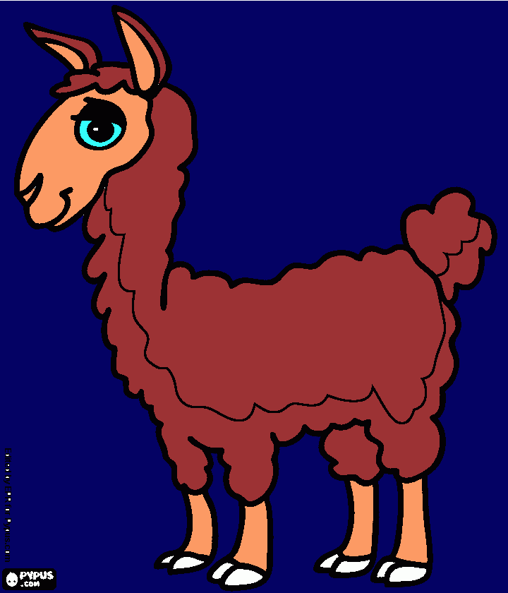 Llama - incas para colorear