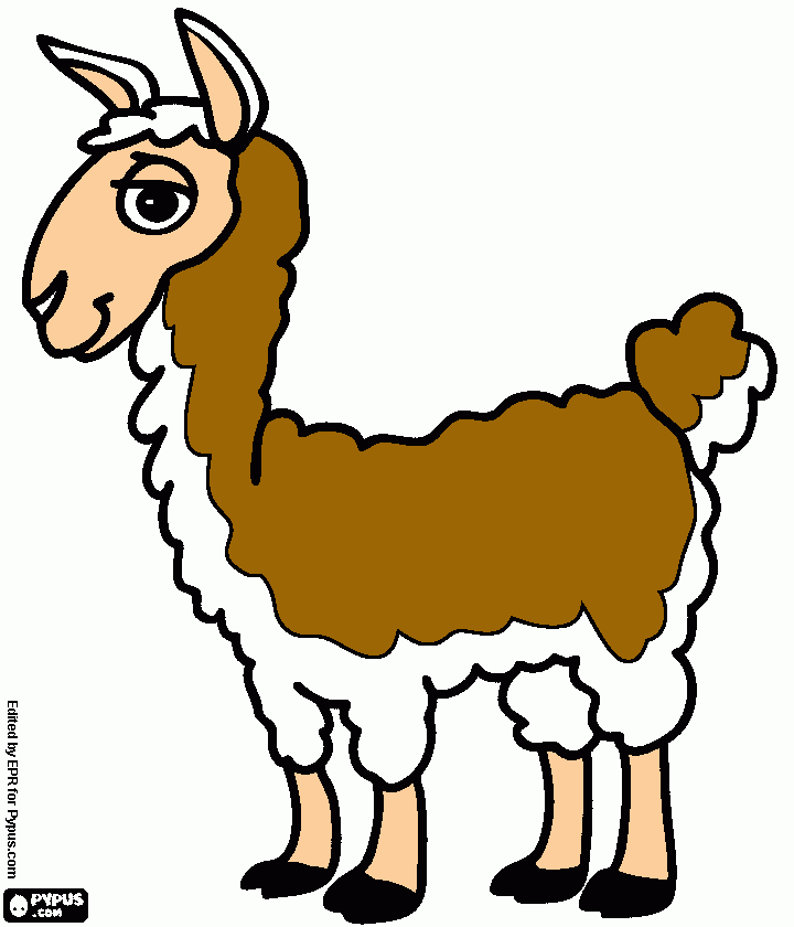 llama tierna para colorear