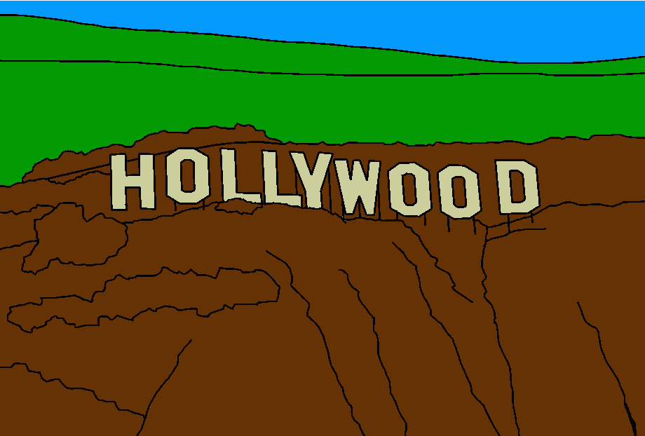Lletras Hollywood para colorear