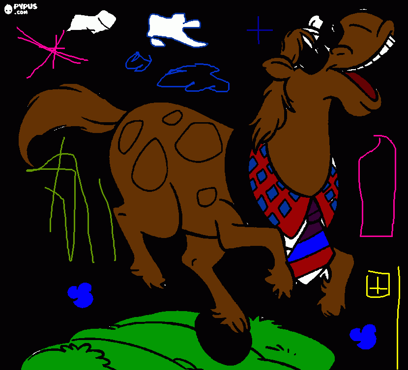Lo pintó Javier para colorear