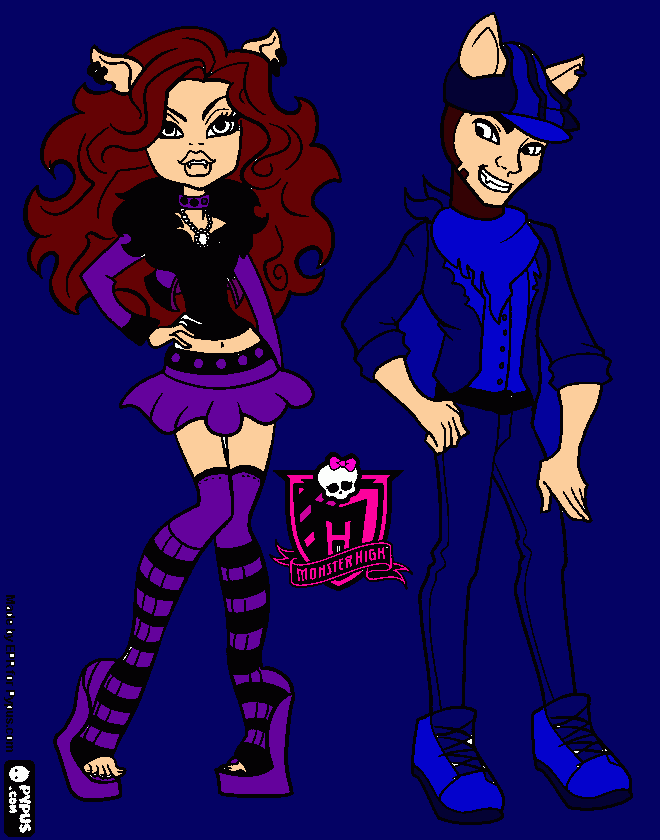loba y lobo para colorear