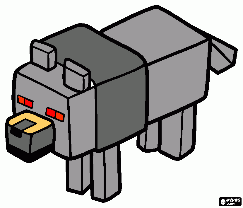 lobo enojado para colorear
