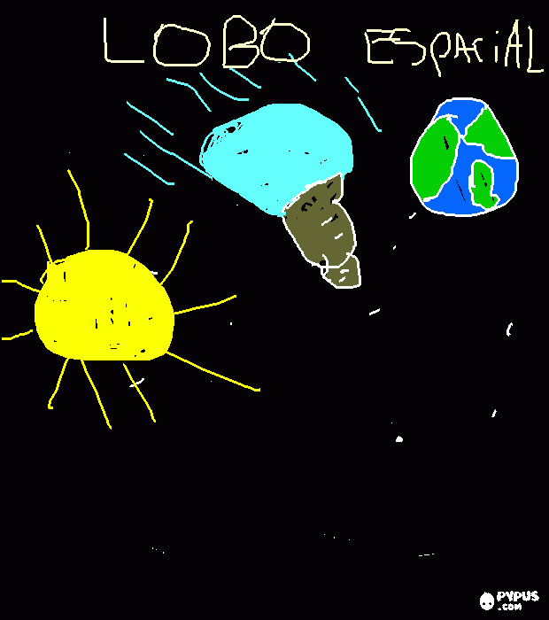 lobo espacial para colorear
