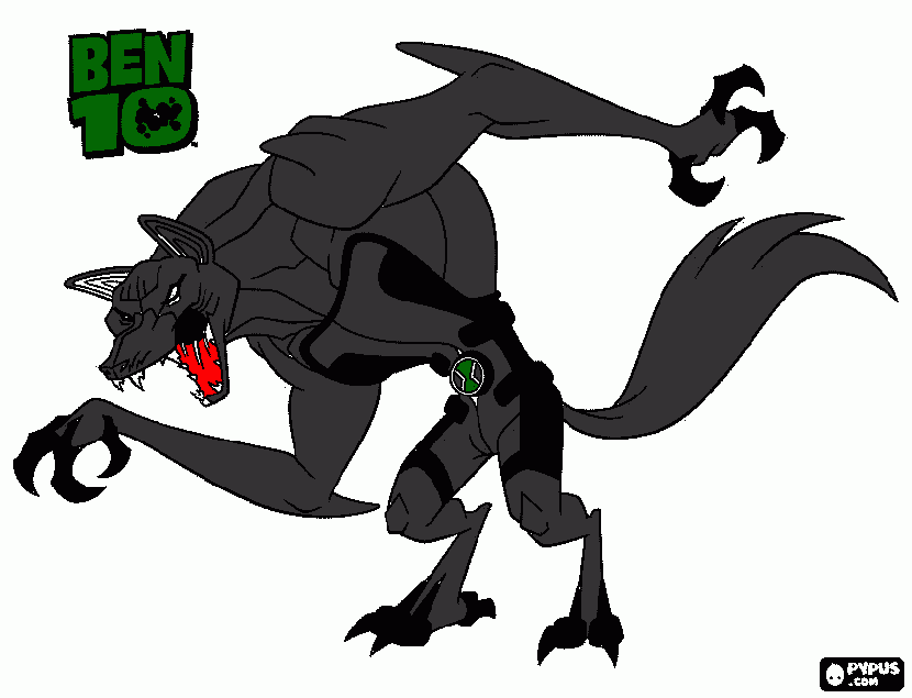 lobo negro para colorear