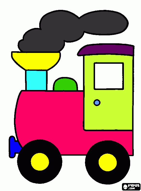 locomotora infantil para colorear
